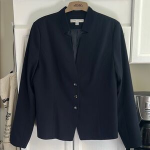 Larry Levine Navy Blue Blazer Tailored Suit Jacket